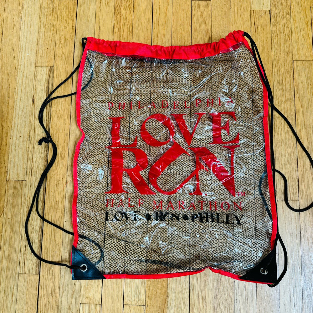 Love Run Half Marathon Philadelphia Philly 2016 Drawstring Gym Travel Bag NEW